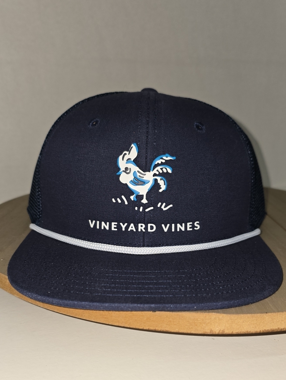 Vineyard Vines Navy Hat with White Rope and Light Blue‎ Rooster
